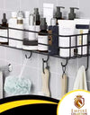 Bathroom Storage Hanging Shelf Wall Mounted With Hooks by Empire Collections