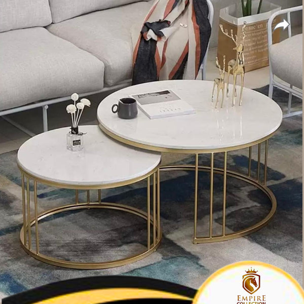 Center table set for drawing room Nesting Coffee Table Cocktail Tables With iron Base and MDF High Gloss Top