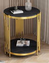 Marble Texture Design Desk Luxury Small Round Side Table Modern Home Furniture Metal Living Room Furniture Tables Coffee Tables for home
