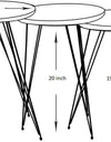 1 Pcs / Set of 3 Round Coffee Table HIGH Gloss Nesting End Tables - Round Wood Stacking Coffee Side Accent Tables with Metal Legs for Living Room, Home Office, Nightstands for Bedroom, 3 Piece Nesting Table set