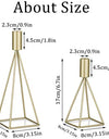 Elegant Geometric Wire Taper Candle Holders Candlestick Holder Set of 2, Modern Minimalist Decorative Centerpiece for Fireplace Mantel Coffee Tabletop Counter, Gold Finish which Enhance the Look Made By EMPIRE COLLECTION