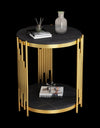 Marble Texture Design Desk Luxury Small Round Side Table Modern Home Furniture Metal Living Room Furniture Tables Coffee Tables for home