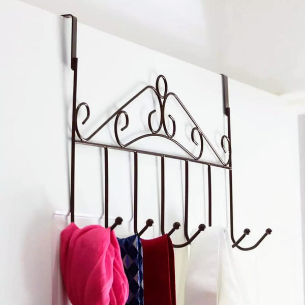 Over the Door Towel Hook Organizer – Heavy-Duty Hanging Storage Rack for Hats, Coats, Scarves, Bags & Clothes | Space Saving Door Hanger for Bedroom, Bathroom & Closet – Empire Collection