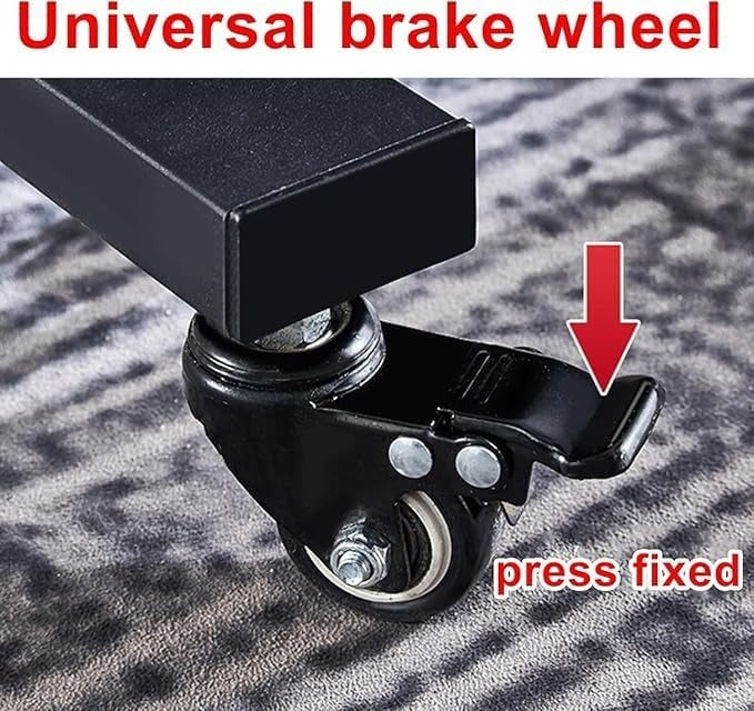 Premium Rotatable & Foldable Multipurpose Table – Marble Design Wooden Top – Powder-Coated