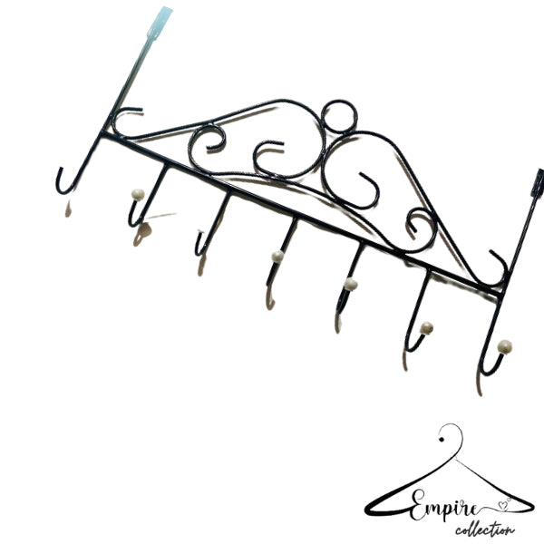 Over the Door Towel Hook Organizer – Heavy-Duty Hanging Storage Rack for Hats, Coats, Scarves, Bags & Clothes | Space Saving Door Hanger for Bedroom, Bathroom & Closet – Empire Collection